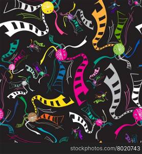 Vector Spiders Pattern. Insect Illustration. Colorful Spider Background.