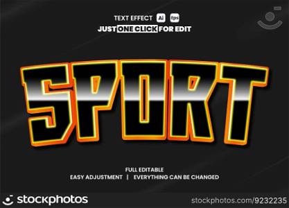 Vector sport event day text effect, editable modern easy to edit customize simple and elegant design