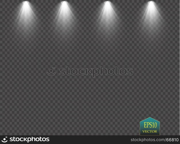 Vector Spotlights. Scene. Light Effects. Vector Spotlights. Scene. Light Effects Magic concept