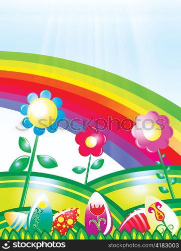 vector spring background with floral
