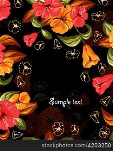 vector spring colorful floral background