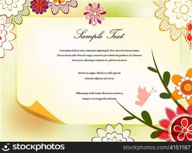 vector spring floral invitation