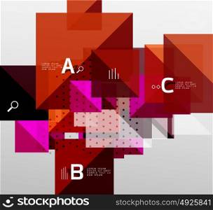 Vector square abstract background. Square abstract background. Vector template background for workflow layout, diagram, number options or web design