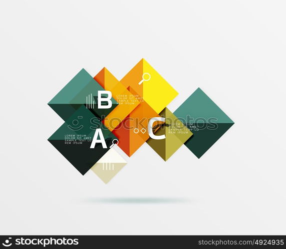 Vector square banner. Square banner. Vector template background for workflow layout, diagram, number options or web design