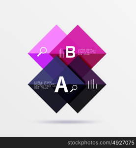 Vector square banner. Square banner. Vector template background for workflow layout, diagram, number options or web design