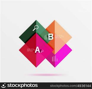 Vector square banner. Square banner. Vector template background for workflow layout, diagram, number options or web design