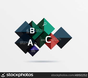 Vector square banner. Square banner. Vector template background for workflow layout, diagram, number options or web design