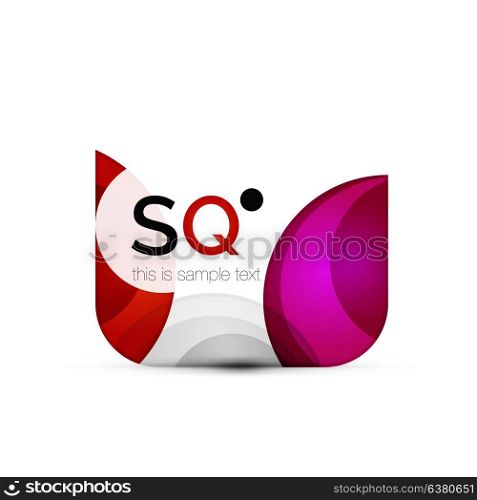 Vector square geometric abstract business emblem. Vector square geometric abstract business emblem. Icon created with color circles
