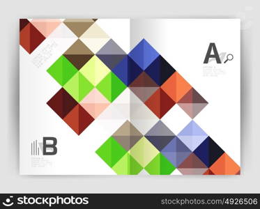 Vector square leaflet, business a4 print template. Vector square leaflet, business a4 print template. Vector template background for print workflow layout, diagram, number options or web design banner