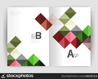 Vector square leaflet, business a4 print template. Vector square leaflet, business a4 print template. Vector template background for print workflow layout, diagram, number options or web design banner