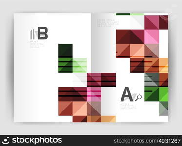 Vector square leaflet, business a4 print template. Vector square leaflet, business a4 print template. Vector template background for print workflow layout, diagram, number options or web design banner