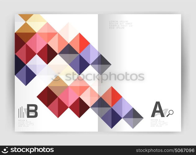 Vector square leaflet, business a4 print template. Vector square leaflet, business a4 print template. Vector template background for print workflow layout, diagram, number options or web design banner