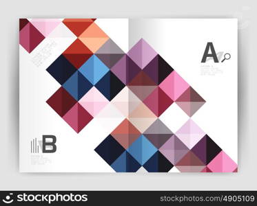 Vector square leaflet, business a4 print template. Vector template background for print workflow layout, diagram, number options or web design banner