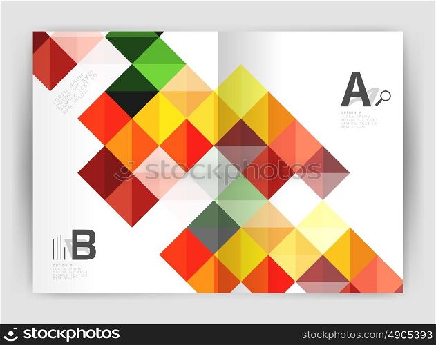 Vector square leaflet, business a4 print template. Vector template background for print workflow layout, diagram, number options or web design banner