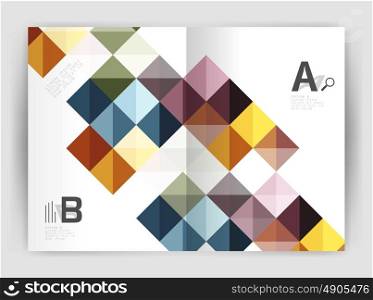 Vector square leaflet, business a4 print template. Vector template background for print workflow layout, diagram, number options or web design banner