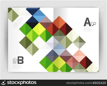 Vector square minimalistic abstract background, print template business brochure a4. Vector template background for print workflow layout, diagram, number options or web design banner