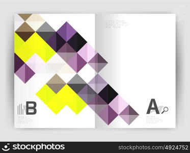 Vector square minimalistic abstract background, print template business brochure a4. Vector square minimalistic abstract background, print template business brochure a4. Vector template background for print workflow layout, diagram, number options or web design banner