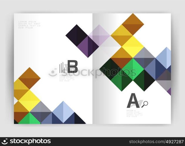 Vector square minimalistic abstract background, print template business brochure a4. Vector square minimalistic abstract background, print template business brochure a4. Vector template background for print workflow layout, diagram, number options or web design banner