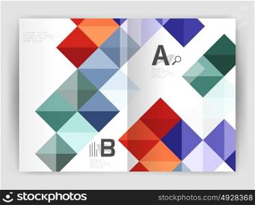 Vector square minimalistic abstract background, print template business brochure a4. Vector square minimalistic abstract background, print template business brochure a4. Vector template background for print workflow layout, diagram, number options or web design banner