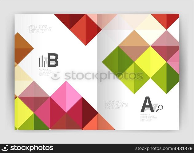 Vector square minimalistic abstract background, print template business brochure a4. Vector square minimalistic abstract background, print template business brochure a4. Vector template background for print workflow layout, diagram, number options or web design banner