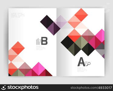 Vector square minimalistic abstract background, print template business brochure a4. Vector square minimalistic abstract background, print template business brochure a4. Vector template background for print workflow layout, diagram, number options or web design banner