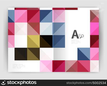 Vector square minimalistic abstract background, print template business brochure a4. Vector square minimalistic abstract background, print template business brochure a4. Vector template background for print workflow layout, diagram, number options or web design banner