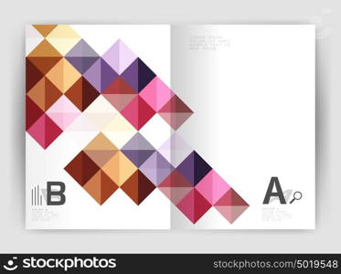 Vector square minimalistic abstract background, print template business brochure a4. Vector square minimalistic abstract background, print template business brochure a4. Vector template background for print workflow layout, diagram, number options or web design banner