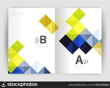 Vector square minimalistic abstract background, print template business brochure a4. Vector square minimalistic abstract background, print template business brochure a4. Vector template background for print workflow layout, diagram, number options or web design banner