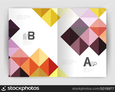 Vector square minimalistic abstract background, print template business brochure a4. Vector square minimalistic abstract background, print template business brochure a4. Vector template background for print workflow layout, diagram, number options or web design banner