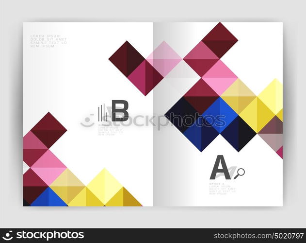 Vector square minimalistic abstract background, print template business brochure a4. Vector square minimalistic abstract background, print template business brochure a4. Vector template background for print workflow layout, diagram, number options or web design banner