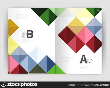 Vector square minimalistic abstract background, print template business brochure a4. Vector square minimalistic abstract background, print template business brochure a4. Vector template background for print workflow layout, diagram, number options or web design banner