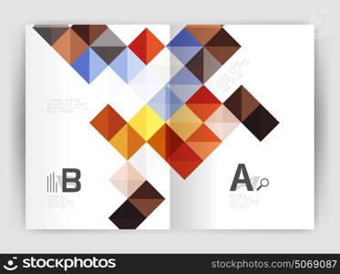 Vector square minimalistic abstract background, print template business brochure a4. Vector square minimalistic abstract background, print template business brochure a4. Vector template background for print workflow layout, diagram, number options or web design banner