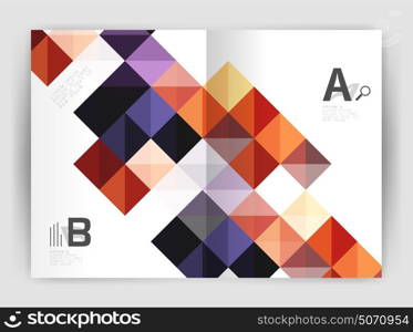 Vector square minimalistic abstract background, print template business brochure a4. Vector square minimalistic abstract background, print template business brochure a4. Vector template background for print workflow layout, diagram, number options or web design banner