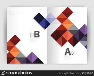 Vector square minimalistic abstract background, print template business brochure a4. Vector square minimalistic abstract background, print template business brochure a4. Vector template background for print workflow layout, diagram, number options or web design banner