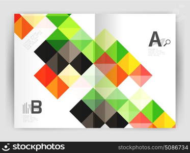 Vector square minimalistic abstract background, print template business brochure a4. Vector square minimalistic abstract background, print template business brochure a4. Vector template background for print workflow layout, diagram, number options or web design banner