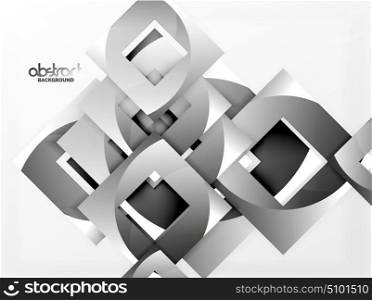 Vector square template background. Vector black and white colors square template background design