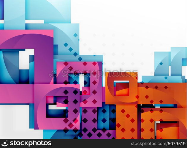 Vector square template background. Vector square template background design