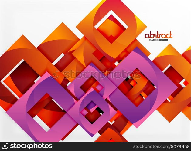 Vector square template background. Vector square template background design