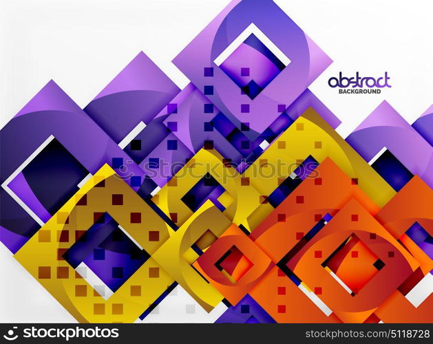 Vector square template background. Vector square template background design