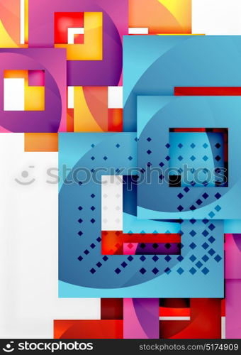 Vector square template background. Vector square template background design