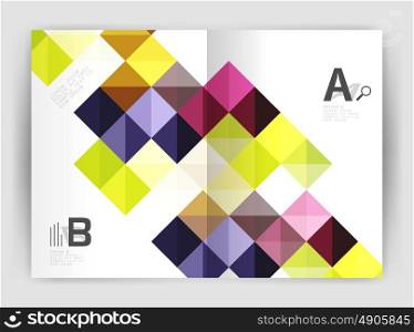 Vector square template background. Vector square template background with infographics