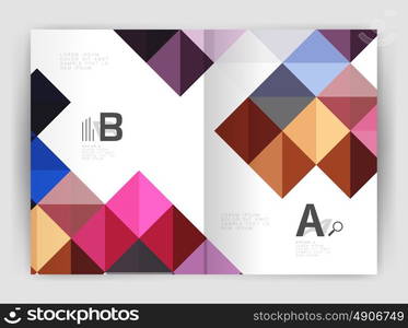 Vector square template background. Vector square template background with infographics