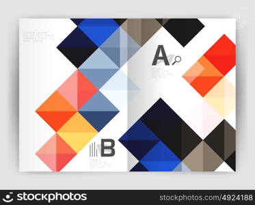 Vector square template background. Vector square template background with infographics