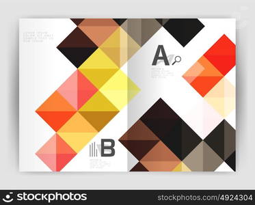 Vector square template background. Vector square template background with infographics