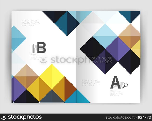 Vector square template background. Vector square template background with infographics