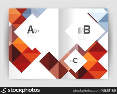 Vector square template background. Vector square template background with infographics