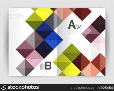 Vector square template background. Vector square template background with infographics