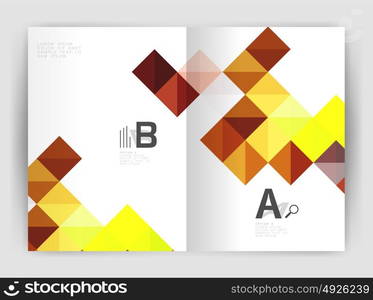 Vector square template background. Vector square template background with infographics