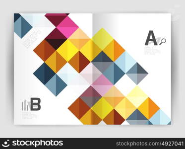 Vector square template background. Vector square template background with infographics