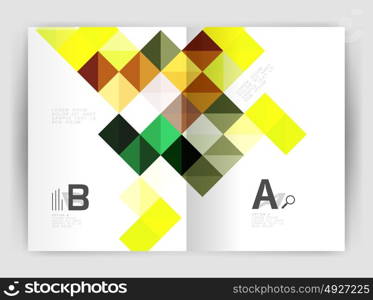 Vector square template background. Vector square template background with infographics